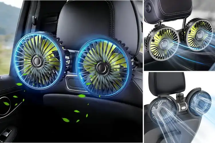Detailed view of Best Adjustable Backseat Car Fans