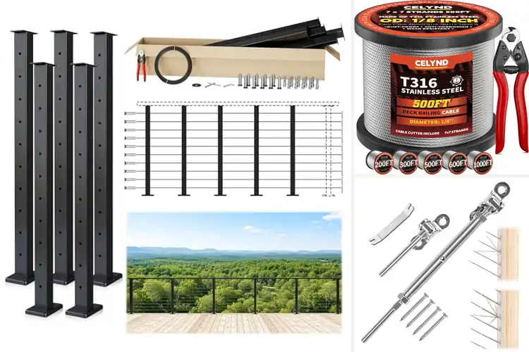 Detailed view of Best Cable Railing Kits for a Sleek Deck Upgrade