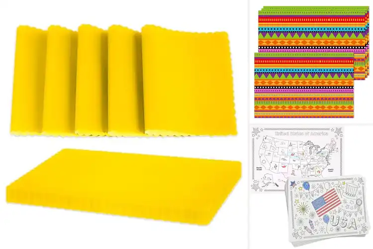 Detailed view of Best Colored Paper Placemat Packs: Boost Every Meal’s Style