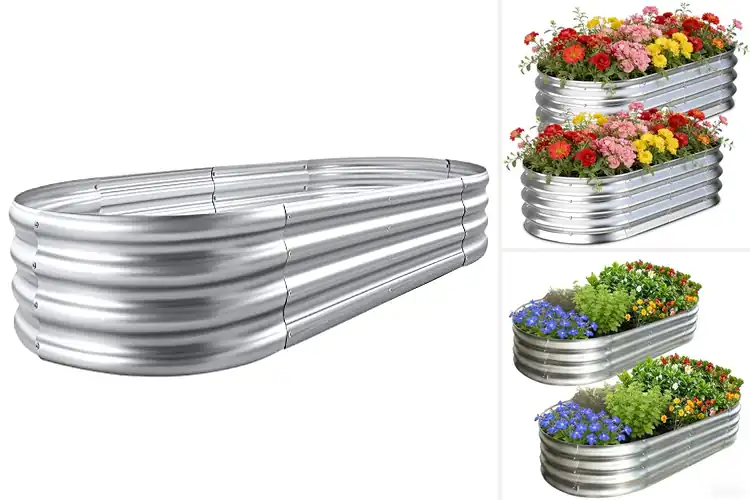 Detailed view of Best Galvanized Planters for Stylish Gardens