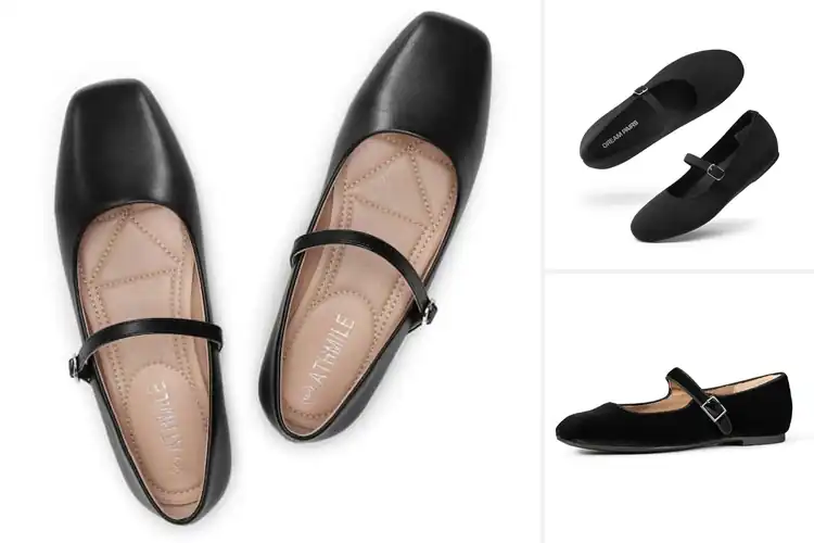 Detailed view of Best Mary Jane Flats
