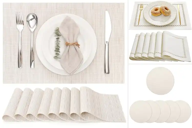 Detailed view of Best Off-White Placemat Sets: Top 10 Stylish Picks