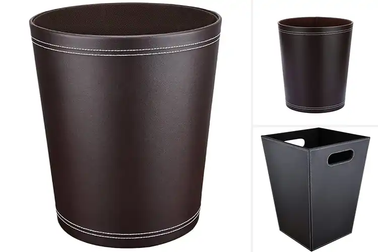 Detailed view of Best PU Leather Trash Cans: Stylish & Durable Picks