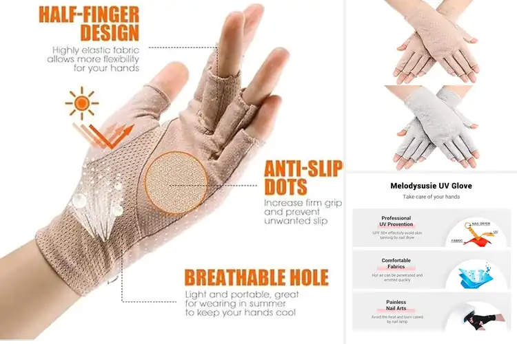 Detailed view of Best Sun Protection Gloves
