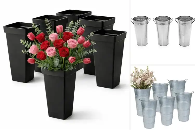 Detailed view of Best Tall Flower Buckets for Elegant Displays