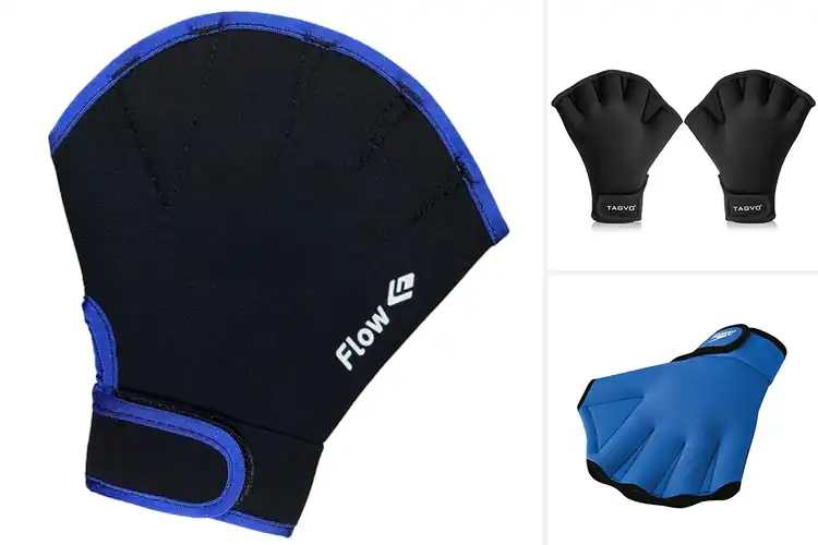 Detailed view of Best Webbed Swimming Gloves